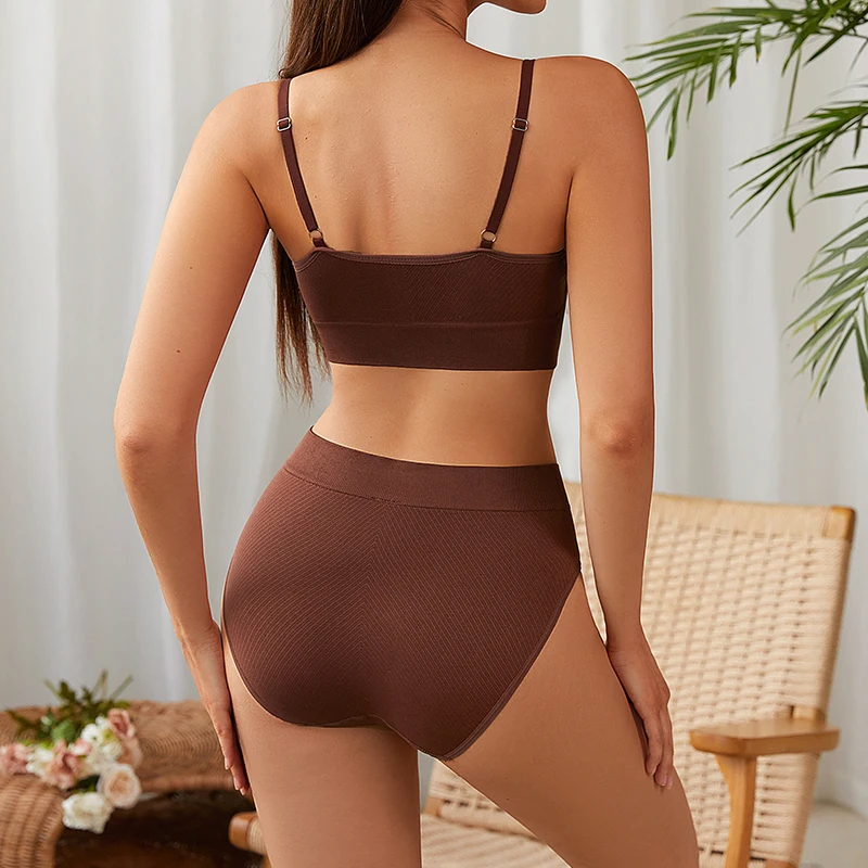 Žhavý výprodej Nový design Bezešvé kalhotky Sada spodního prádla Conjuntos Interior Para Mujeres Bezešvé podprsenka a kalhotky Sady pro ženy - náhled 2