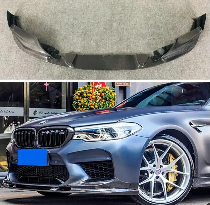 For BMW G30 F90 M5 2017 2018 2019 2020 Front Bumper Lip Cover Real Carbon Fiber GT4/GTS STYLE