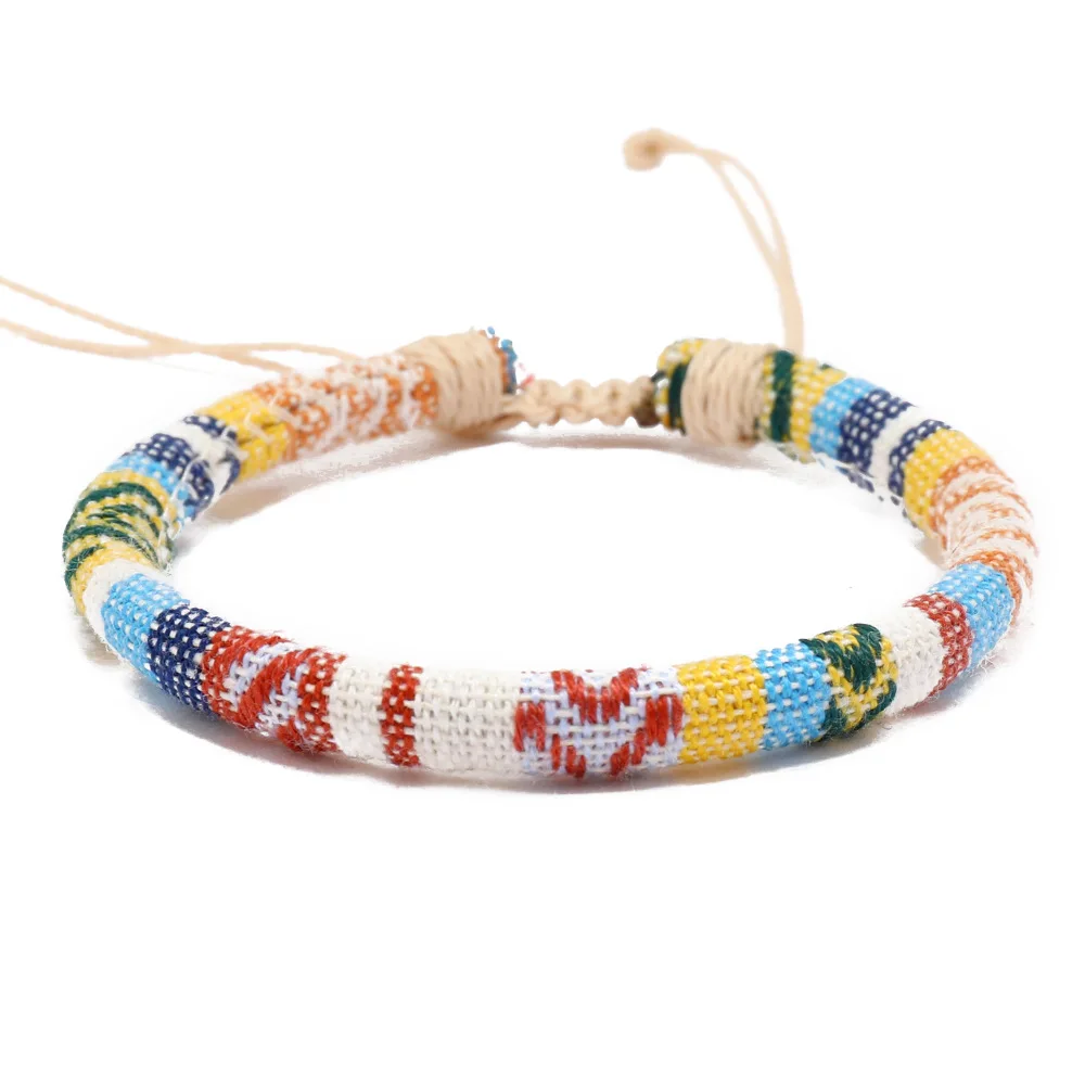 12-teiliges Set an Armbändern im Boho-Stil für Männer und Frauen, geflochten, für den Sommer, handgefertigt, als Festival-Schmuck und Accessoires. – Detail 7