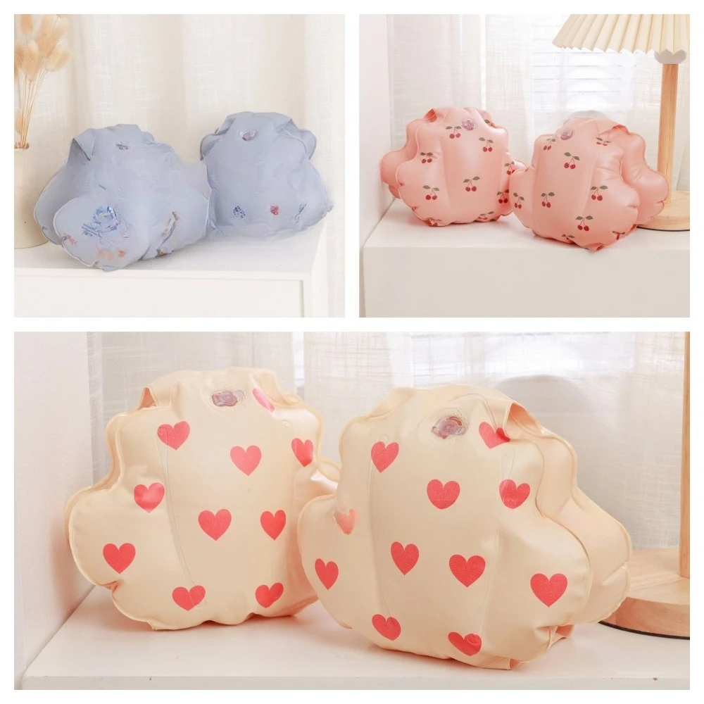 

Ins Vintage Swimming Arm Ring Danish Love Children's Swimming Equipment Learn to Swim Double Airbag Kids Floating Sleeves