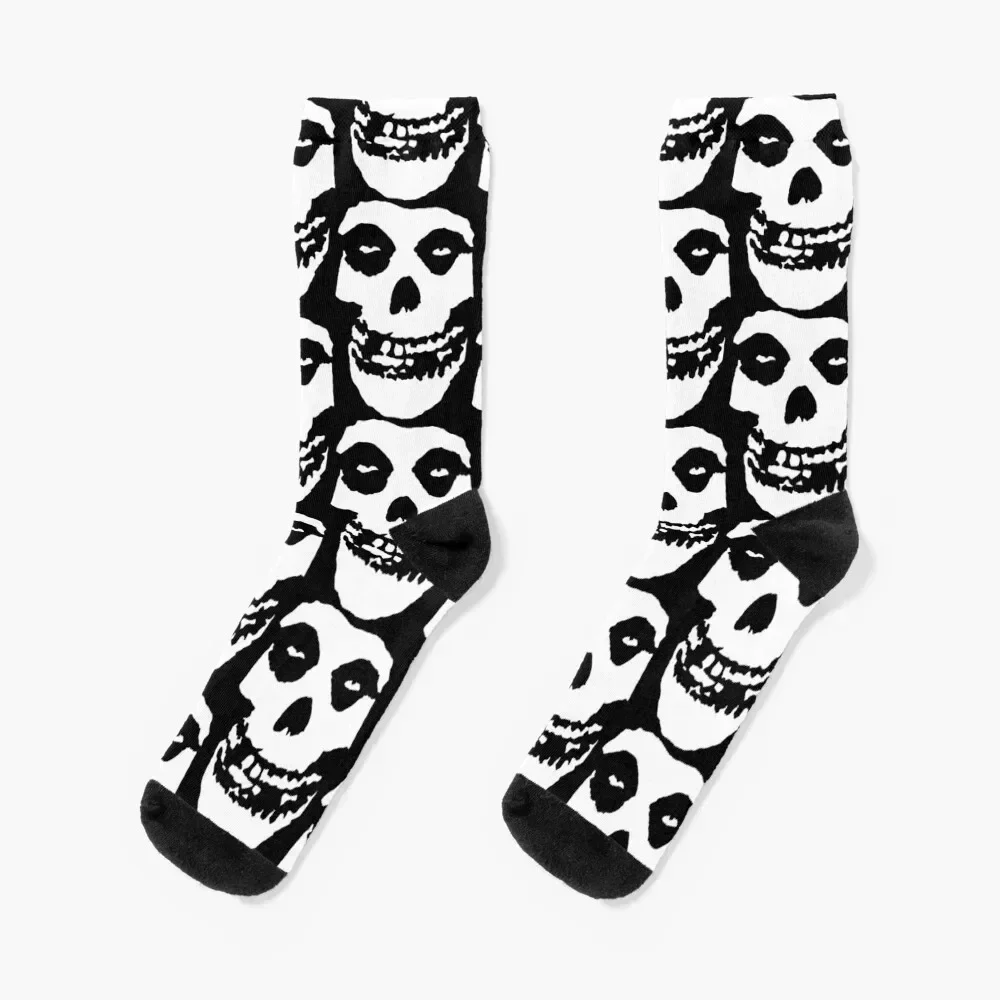 Punk Rock Band - Misfits Skull Socks halloween summer cartoon luxury Socks Men Women's