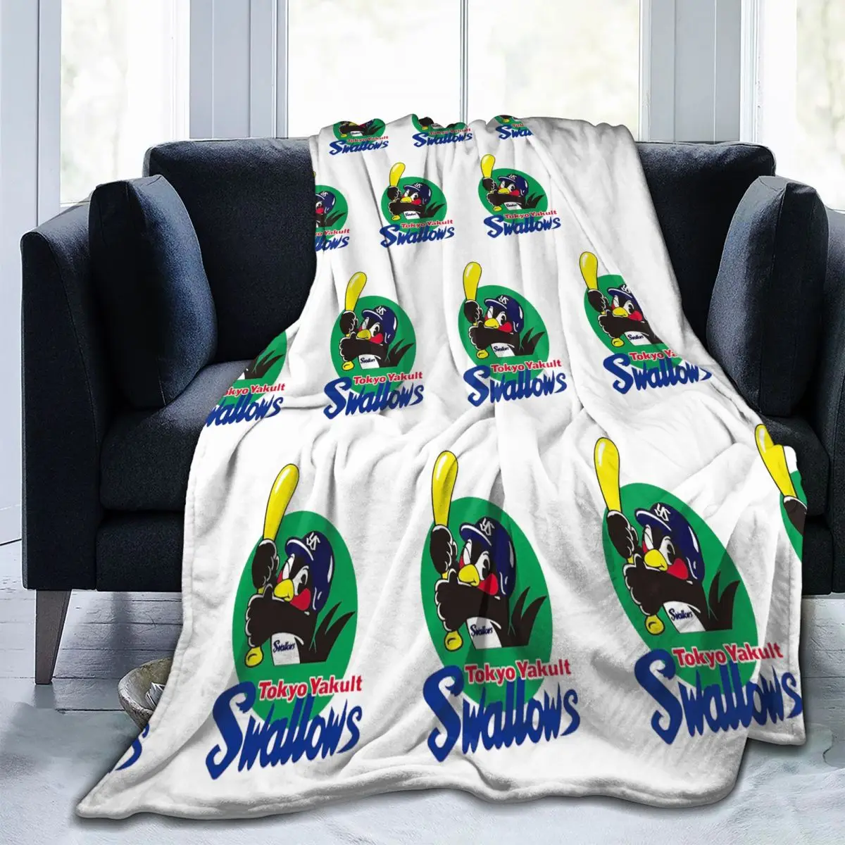 

Одеяло Tokyo Yakult Swallows, фланелевое одеяло для дивана, портативное одеяло для дома, спальни, офиса, покрывало, одеяло