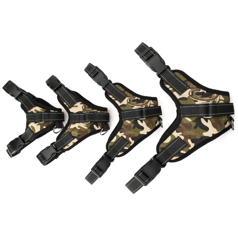 

Camouflage Dog Harness Saddle Type M Size Oxford Cloth Quick Release Buckle D Ring Comfortable Control Walking Pets Chest