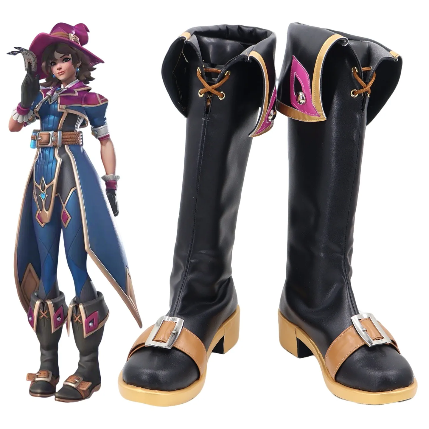 لعبة OW Kiriko أحذية كوسبلاي إكسسوارات أنيمي دعائم تنكرية للهالوين أحذية كرنفال أحذية PU مصنوعة حسب الطلب #2