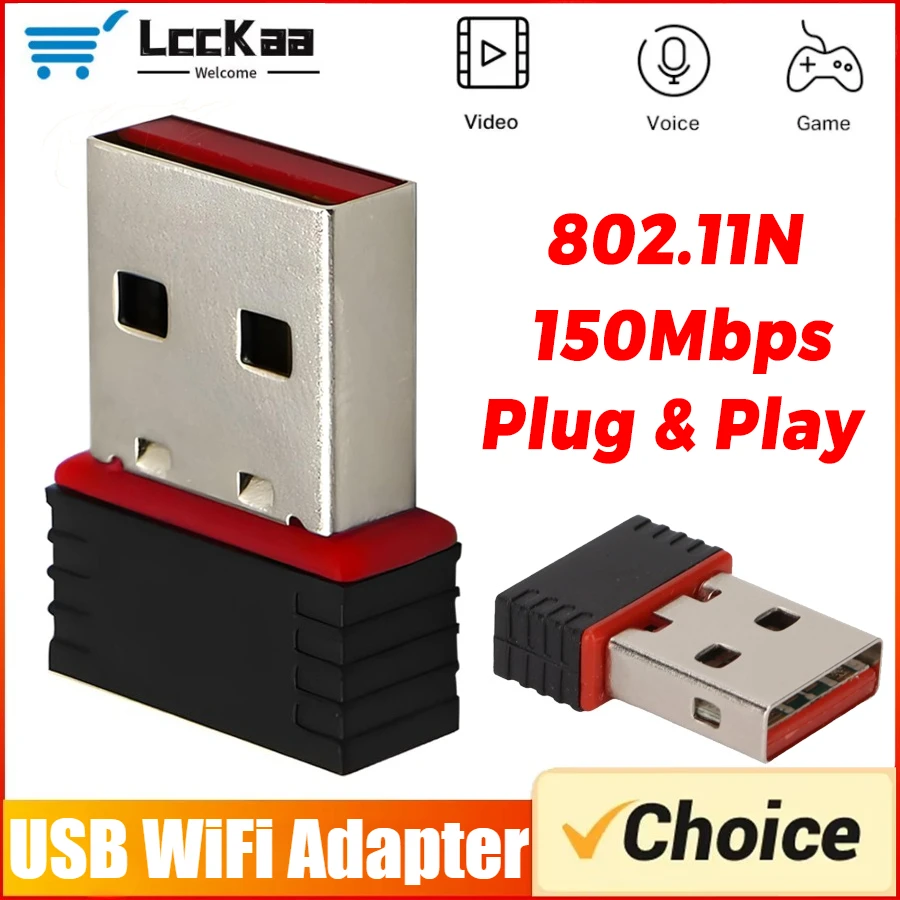 RTL8188 150Mbps Mini USB WiFi Adapter for Raspberry Pi,Wireless Network Card Adapter WiFi Dongle for Desktop Laptop PC Windows