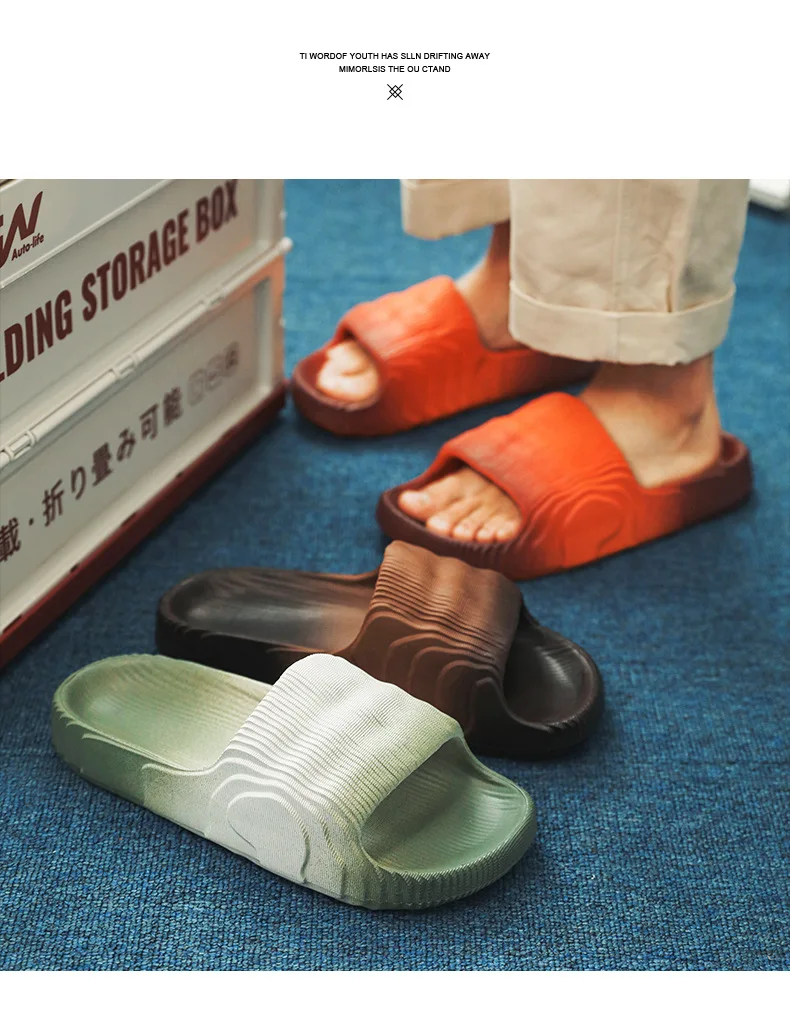 2025 nuevas zapatillas informales de verano de gran tamaño para hombre, diseño de coco de un personaje, zapatillas de estilo de pareja con parte inferior gruesa, suela de EVA