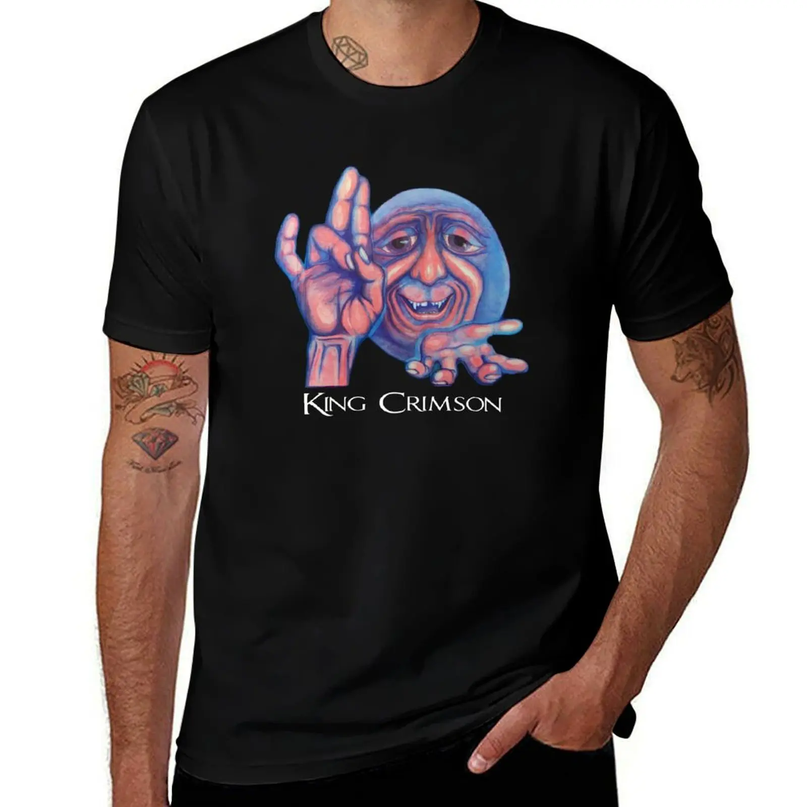 

Crimson King Artwork - In the Court of the Crimson King Album T-Shirt t shirt man plain men t shirt cotton 100% T-Shirt