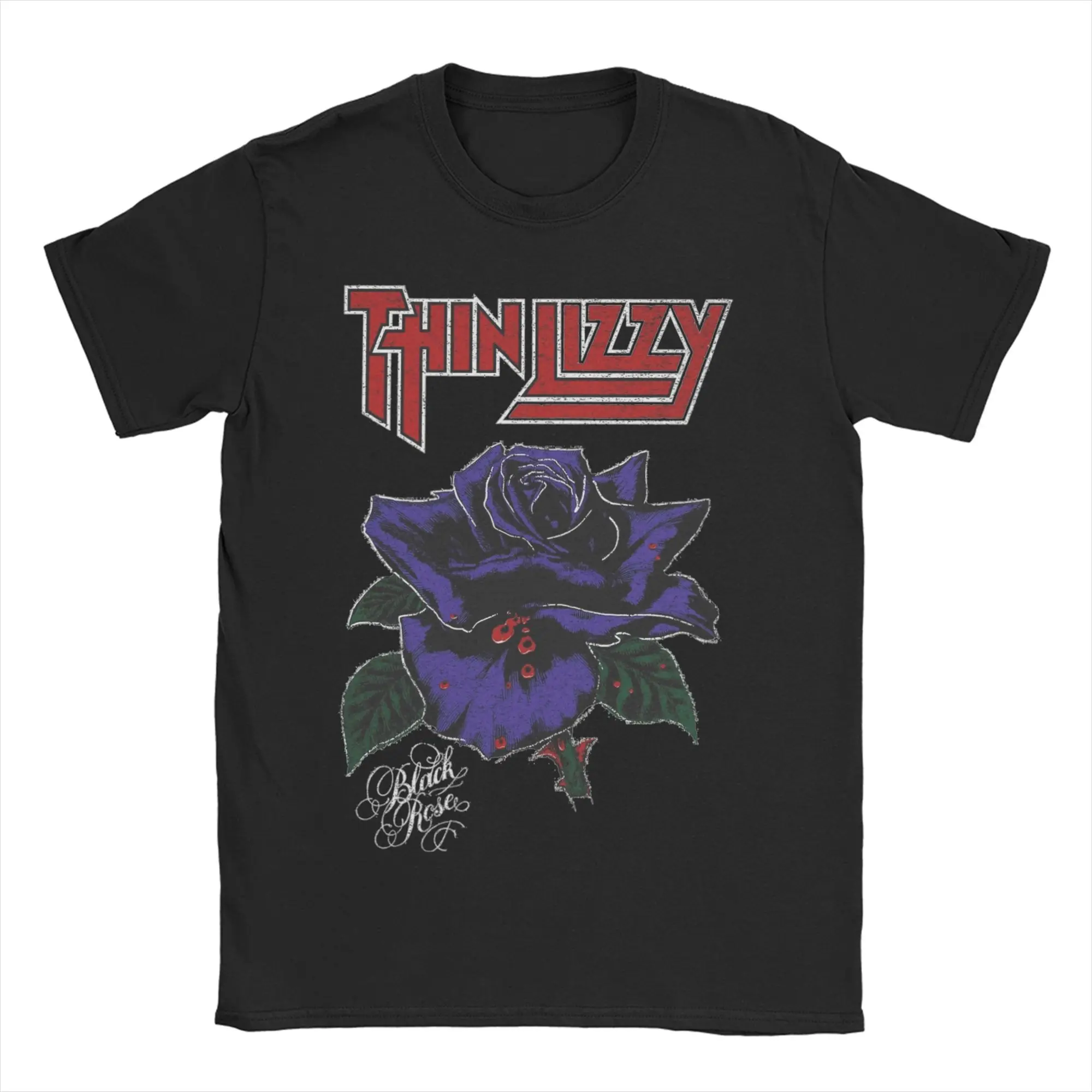 

Rock Band 90s T Shirts Men Women Cotton Awesome T-Shirts Crewneck Thin Lizzy Tees Short Sleeve Tops Gift Idea