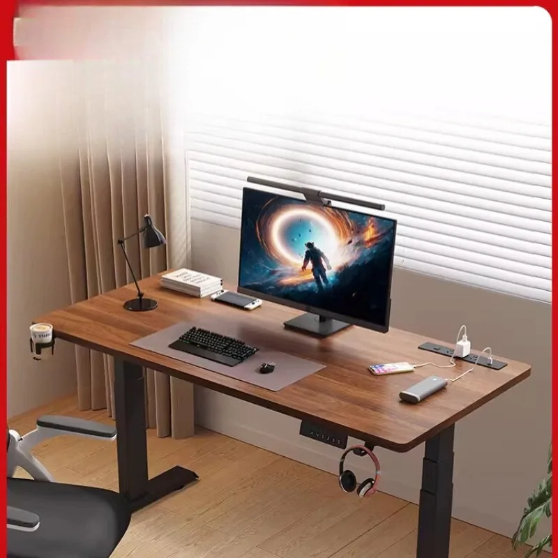 

Intelligent solid wood electric lifting table bracket workbench office computer desk removable household narrow desk