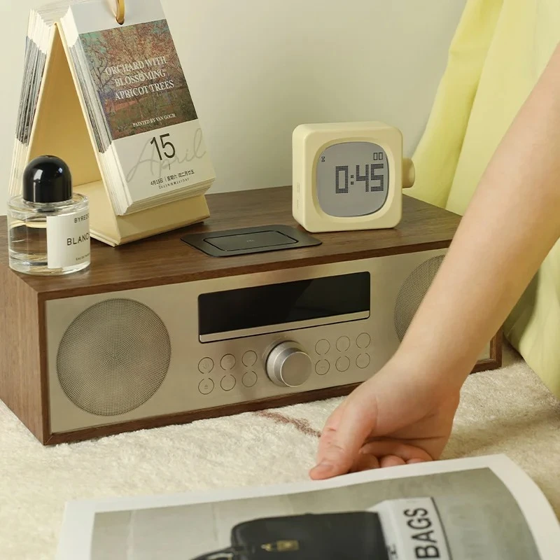 Alarm Clock Square Digital Alarm Clock USB Charger Simple Silent Bedside Charging Mini LED with Timer