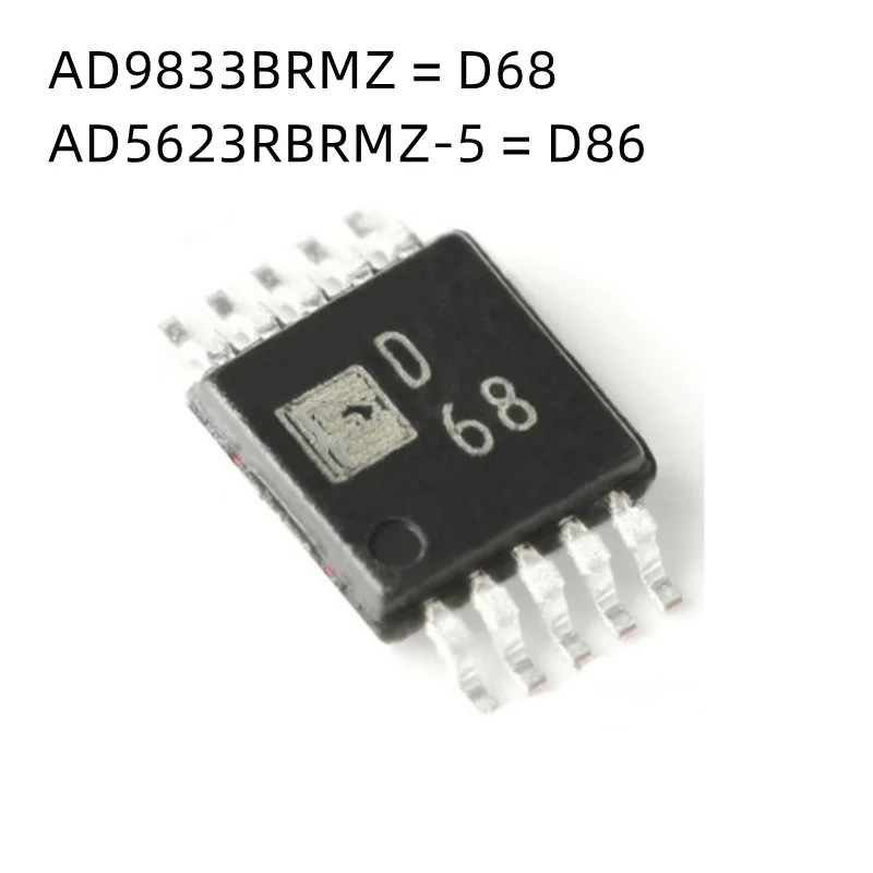 1Pcs/Lot AD9833BRMZ D68 AD5623RBRMZ-5 D86 MSOP-10 New Original chip