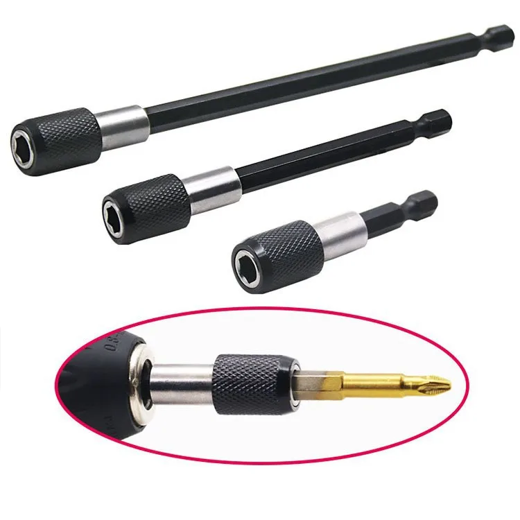 3PC Hexagonal Quick Release Self-locking Extension Rod Electric Drill Driver Quick Transfer Rod Screwdriver Extension Rod Tool