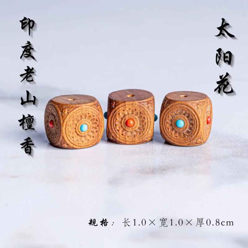 

Браслет из индийского сандалового дерева с бусинами в форме лотоса и черного сердца, аксессуар Wenwan Vajra Bodhi, одиночная бусина, унисекс, ручная работа, для повседневного ношения