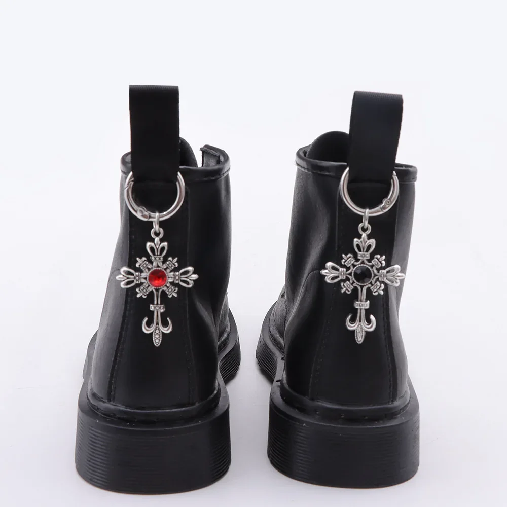 Diamond Cross Shoes Buckles Removable Metal Cross Pendant Boots Heel Decoration for Women Party Jewelry Shoes Accessories