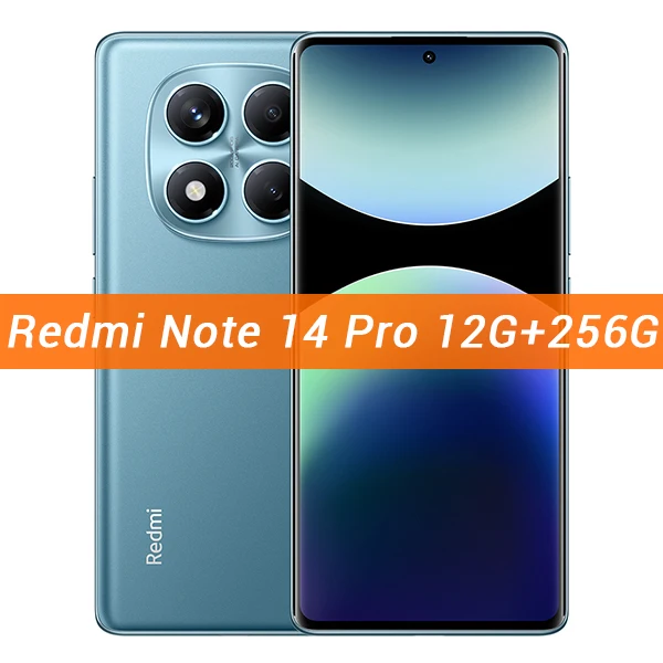 Xiaomi Redmi Note 14 Pro 4G Global Version NFC Cellphone 6.67'' AMOLED Display 256GB 512GB MTK Helio G100-Ultra 200MP AI Camera