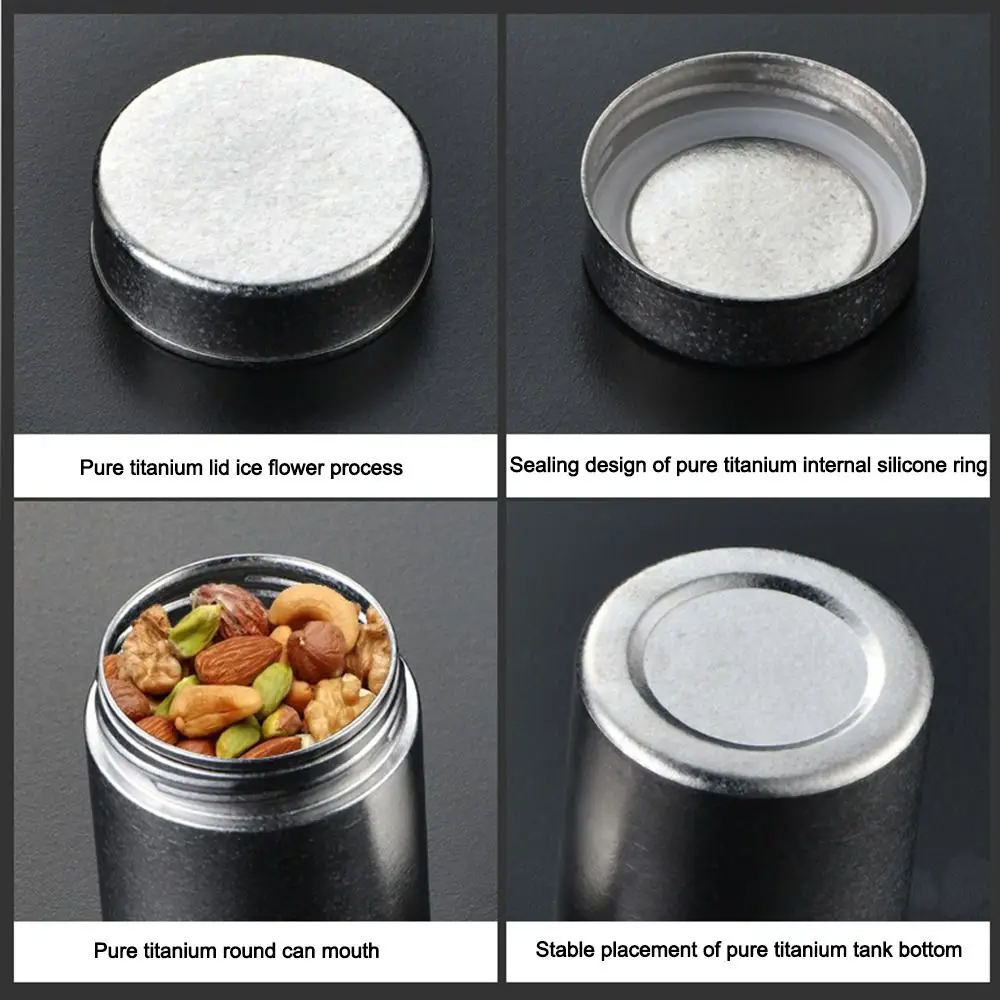Picture 6: Portable Pure Titanium Tea Tin 260ml Large Capacity Sealed Tea Can Moisture-proof Tea Jar for Home&Travel