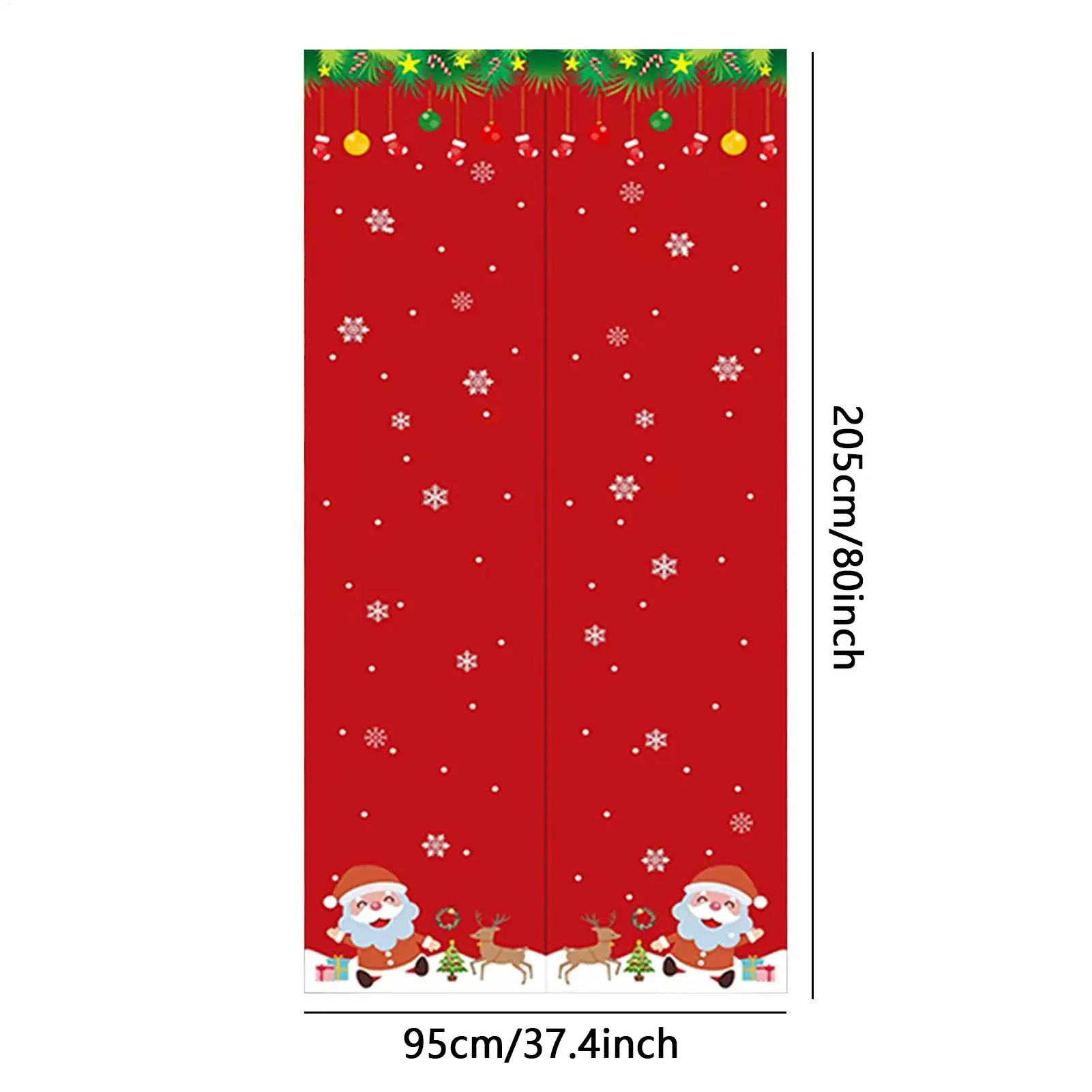 غطاء الباب عيد الميلاد سانتا كلوز ديكور المنزل المغناطيسي غطاء الباب عازل للصوت للطقس البارد غرفة المعيشة الحضانة نافذة المطبخ #6