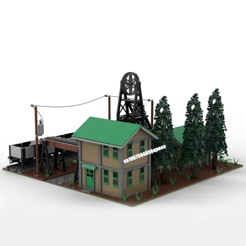 Nieuwe 2321 Stuks Stad Hot Selling Treinen Street View Moc Modulaire Mijn Model Custom Puzzel Diy Creatieve Ideeën Kid Speelgoed verjaardagscadeau
