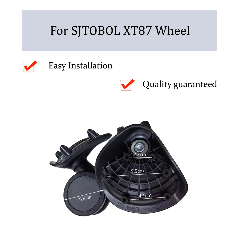 

For SJTOBOL XT87 Universal Wheel Replacement Trolley Case Luggage Pulley Silent Smooth Shock Absorbing Durable Caster Wheels