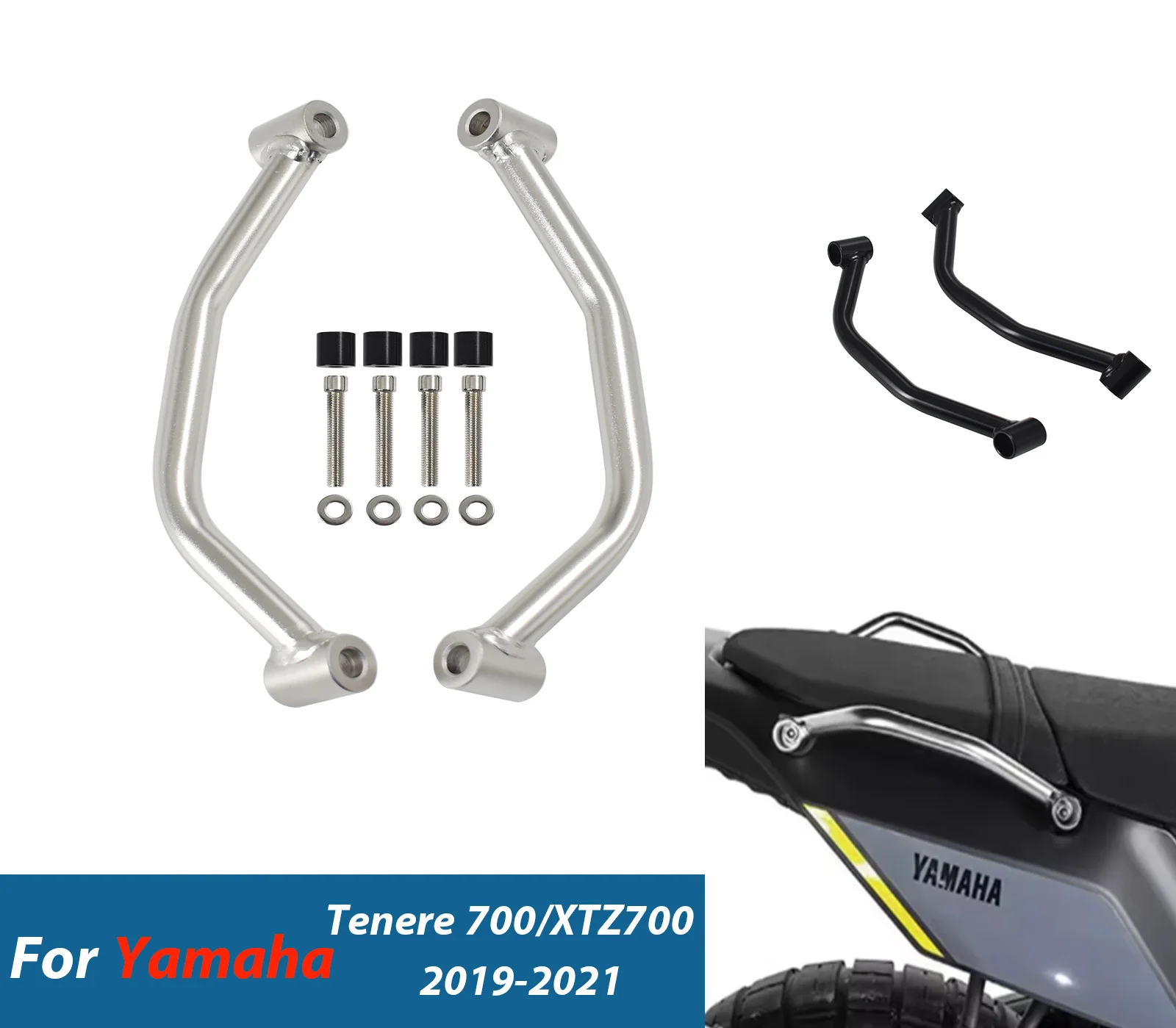 

Задние поручни мотоцикла, сиденье для Yamaha XTZ70 Tenere700 2019 2020 2021, поручни для пассажира, аксессуары для ручек