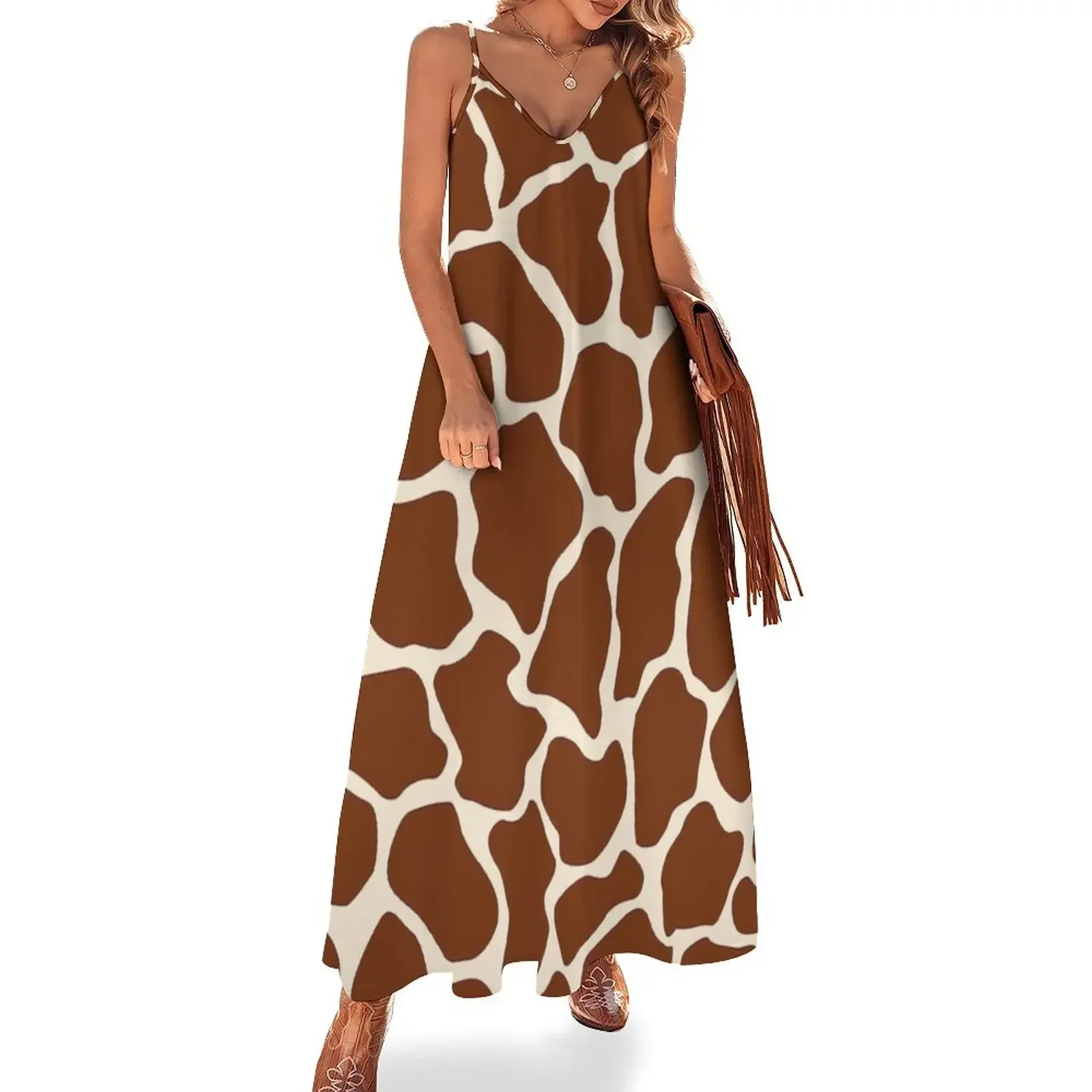 

Giraffe Animal Print Africa And Safari Style Sleeveless Dress women's elegant loose dresses long sleeve dresses Dress