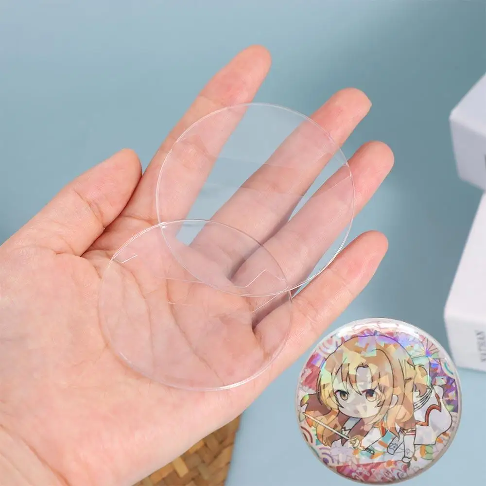 

5 шт., защитный чехол для значка Ita Bag, прозрачный чехол для значка аниме, круглый прозрачный чехол для значка, защитный рукав, булавки для значка