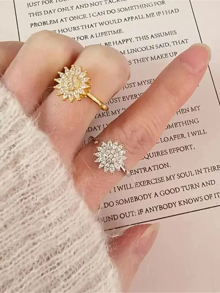 Bague de luxe Fidget Spinner pour femmes, anxiété, multiples CZ, papillon, colibri, animaux, Anti-Stress, bijoux de mariage