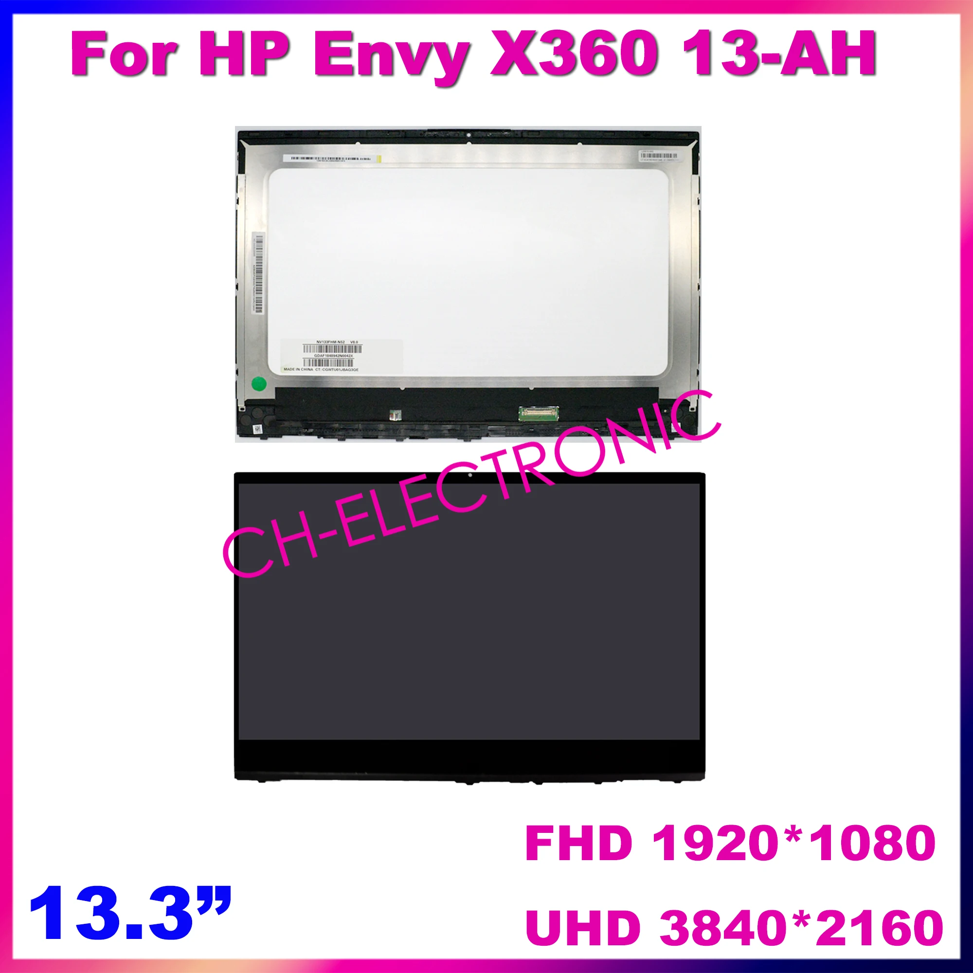 

L38993-001 Touch Screen For HP Envy X360 13-AH 13-AQ 13T-AH 13T-AQ Series Matrix Display Replacement IPS FHD 4K UHD With Frame