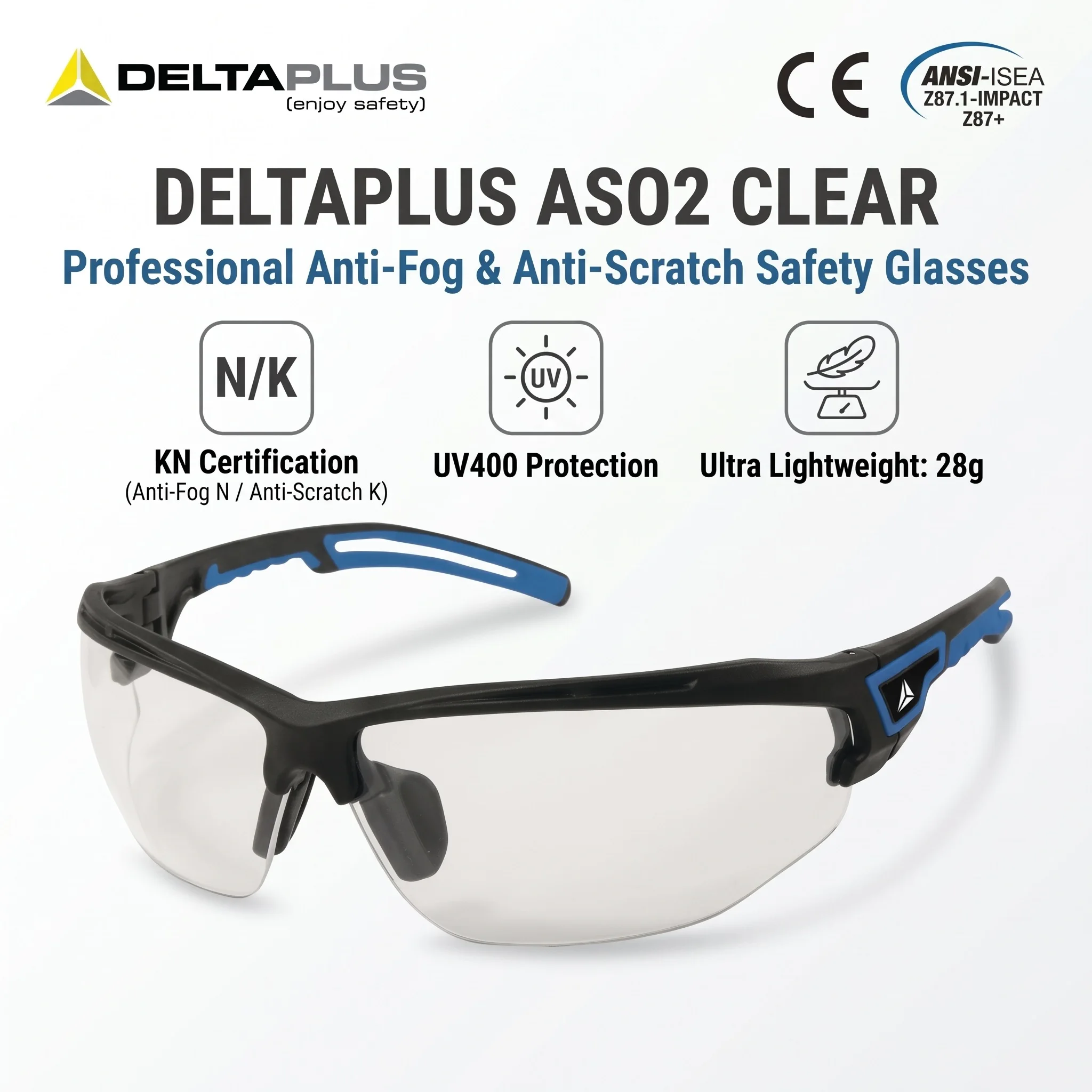 Deltaplus Clear Safety Glasses Goggles Protective Eyewear For Work Lentes De Seguridad Industrial Claros Gafas De Seguridad