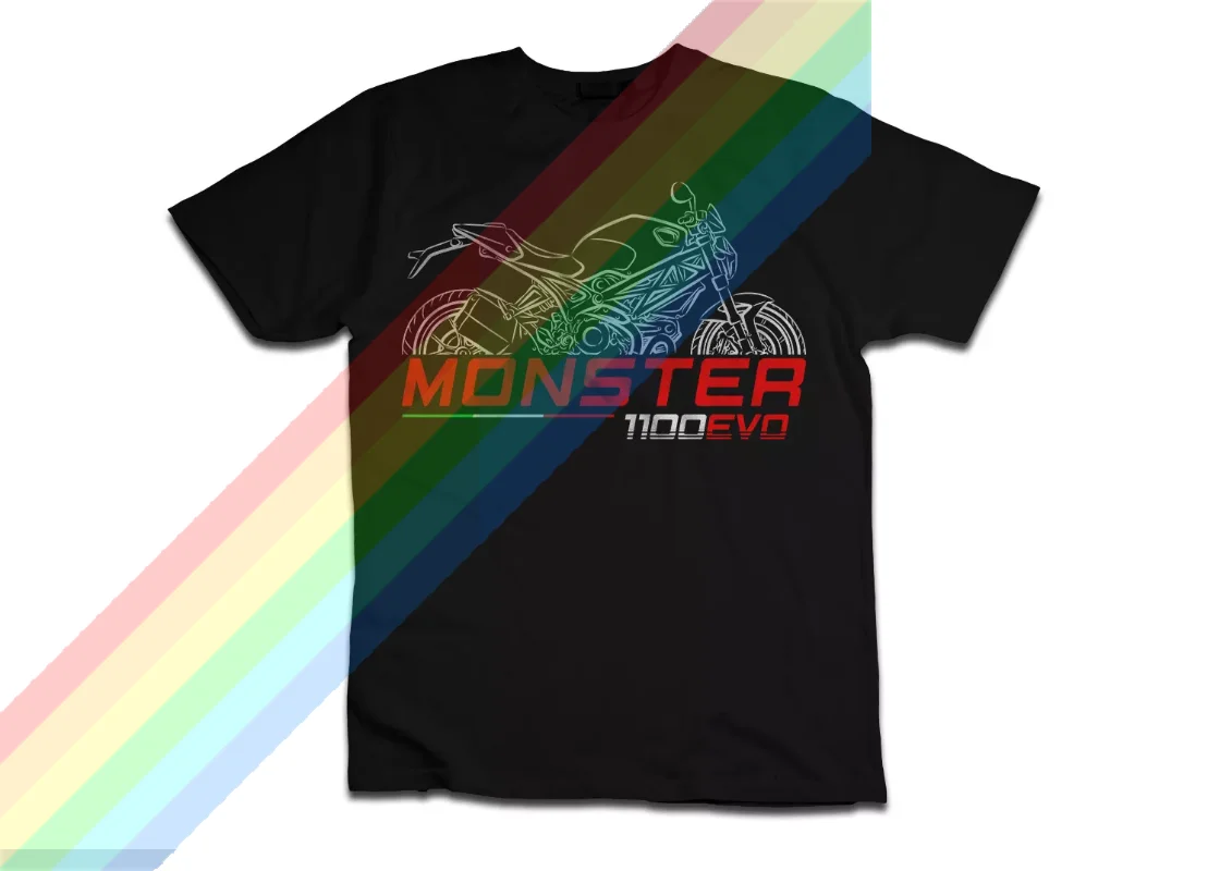 

2024 Men summer T Shirt Casual Ducatis MONSTER 1100EVO Motorcycle for Adventure Riders T-shirt Graphic Summer 100% Cotton S-3XL