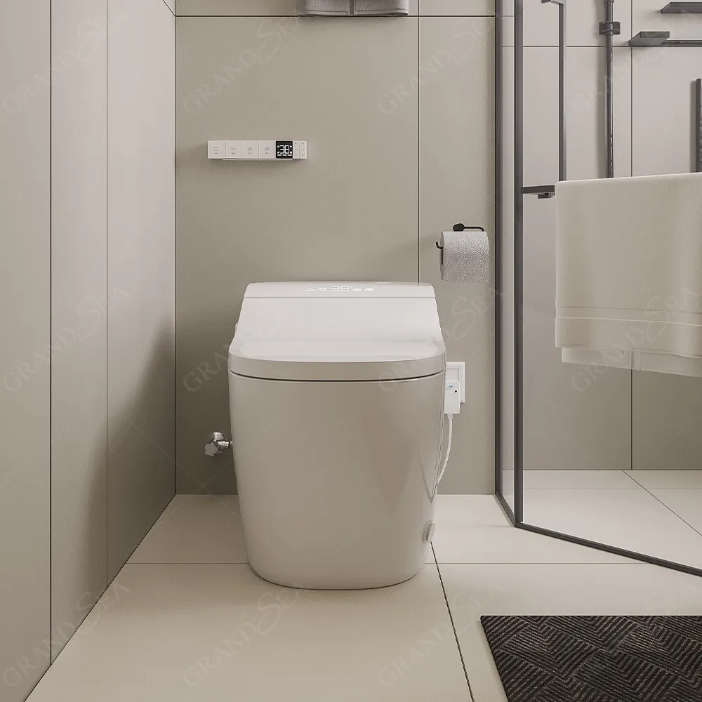 

Новый дизайн, цельный туалет с автоматическим смывом, умный туалет, смывной унитаз с дистанционным управлением, комбинированный унитаз и биде