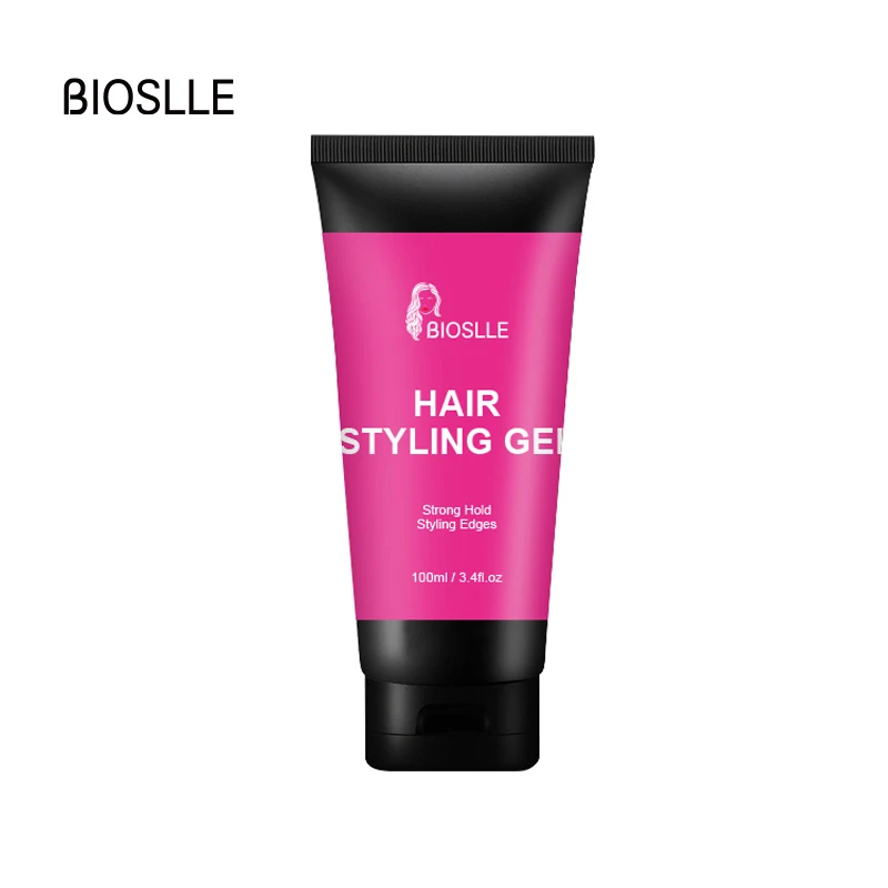 BIOSLLE 100ML 3.4fl.oz Women Afro Ultra Glued 4C Kinky Coily Hair Styling Gel For Edges Baby Hair