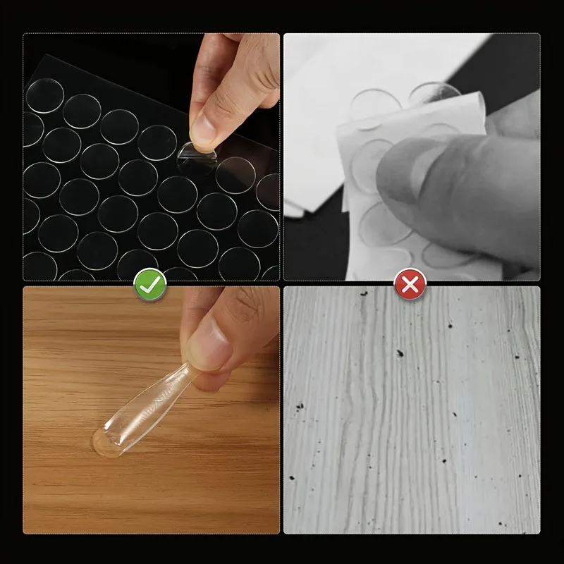 500/1000 PCS Invisible Circular Double-Sided Adhesive Dots Suitable for Multi-Purpose Use Posters Clothing Balloon Decorations