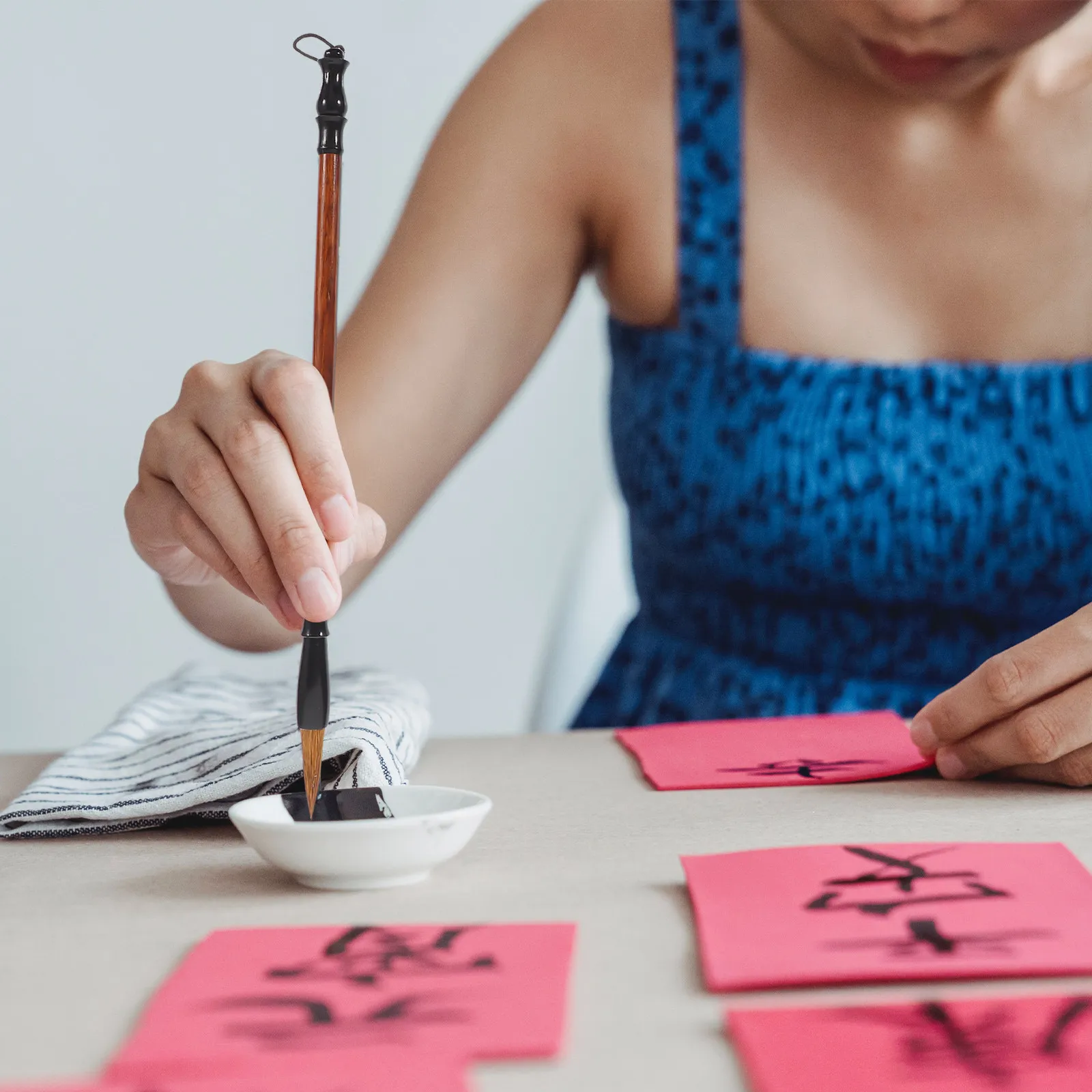 

Набор китайских каллиграфических кистей: традиционный инструмент для письма, превосходное управление и точность для рисования тушью