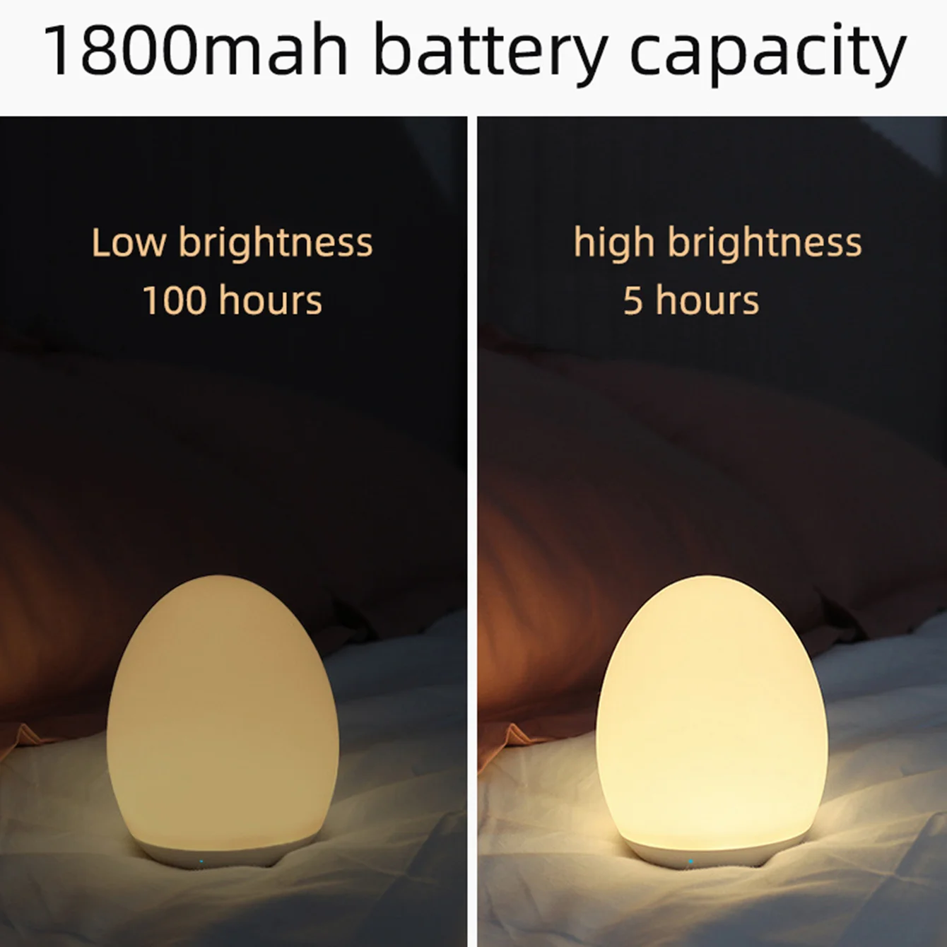 Luci notturne a LED USB ricaricabile a forma di uovo RGB Pat Light Alimentazione del bambino Lampada per protezione degli occhi per dormire Lampada da tavolo da bar per esterni
