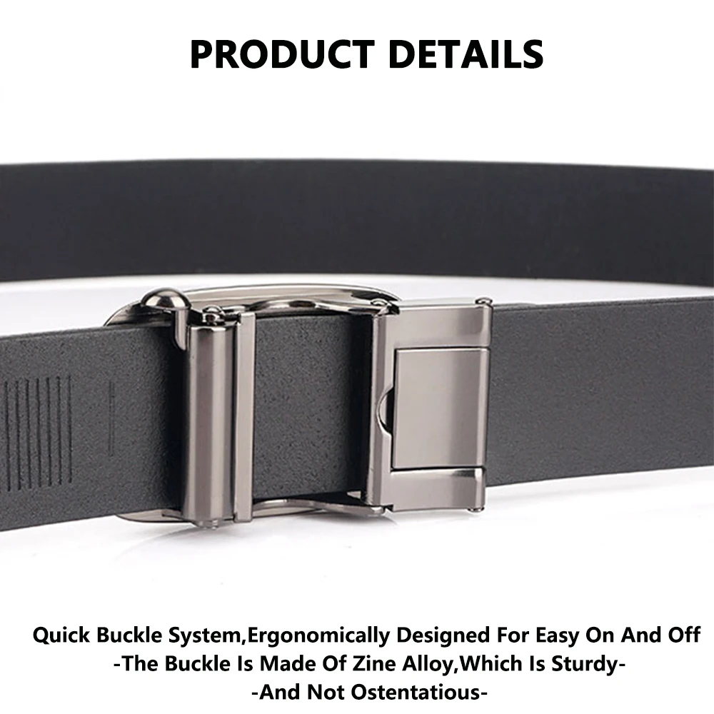 TUSHI New Golf Sports Belt For Men Belts Quality Genuine Luxury Leather Belt Male Metal Automatic Buckle Jeans Ratchet Belts