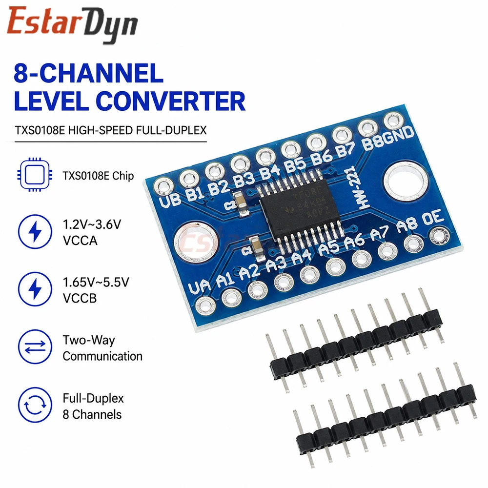Level Shifter 3.3V - Estardyn TXS0108E TXB0108 8CH Bi-directional Level