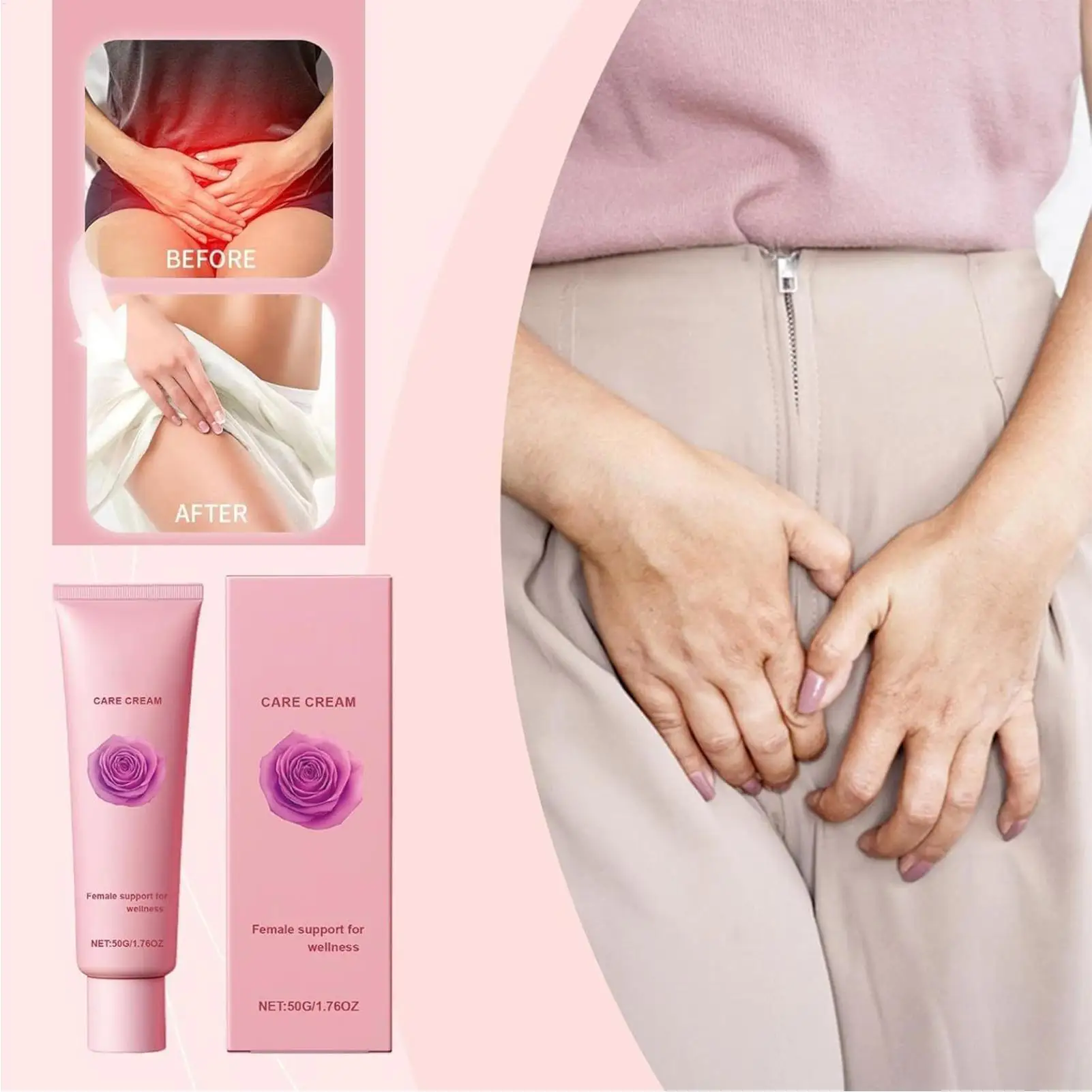 

Skin Care Cream Gentle Smoothing Refreshing Women's Intimate Care Cream for Traveling Business Trip Home Outdoor School
