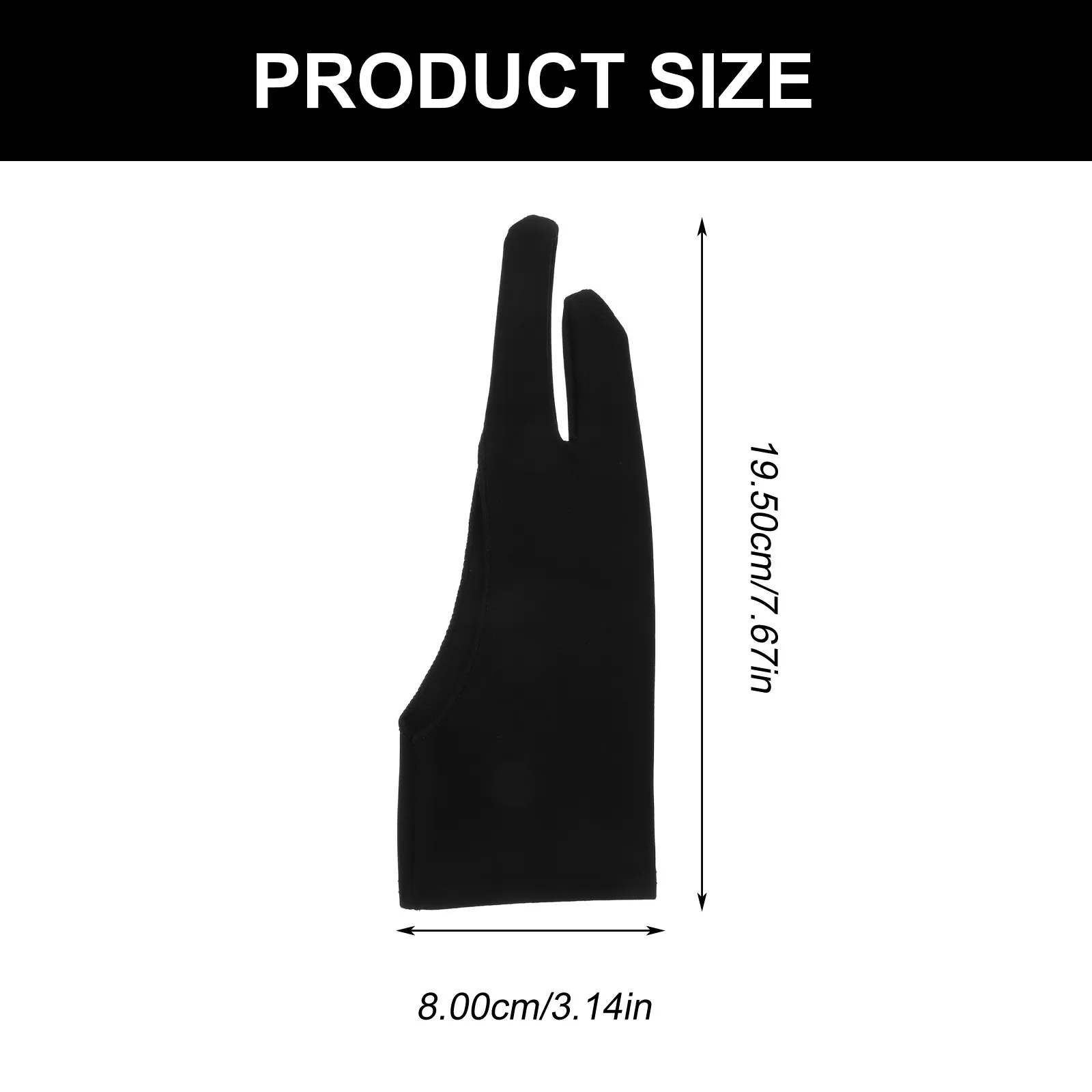 4Pcs Two-Finger Artist Glove Drawing Glove Lightweight Breathable Anti-Mishandling for Graphics Tablet Sketch Painting Drawing