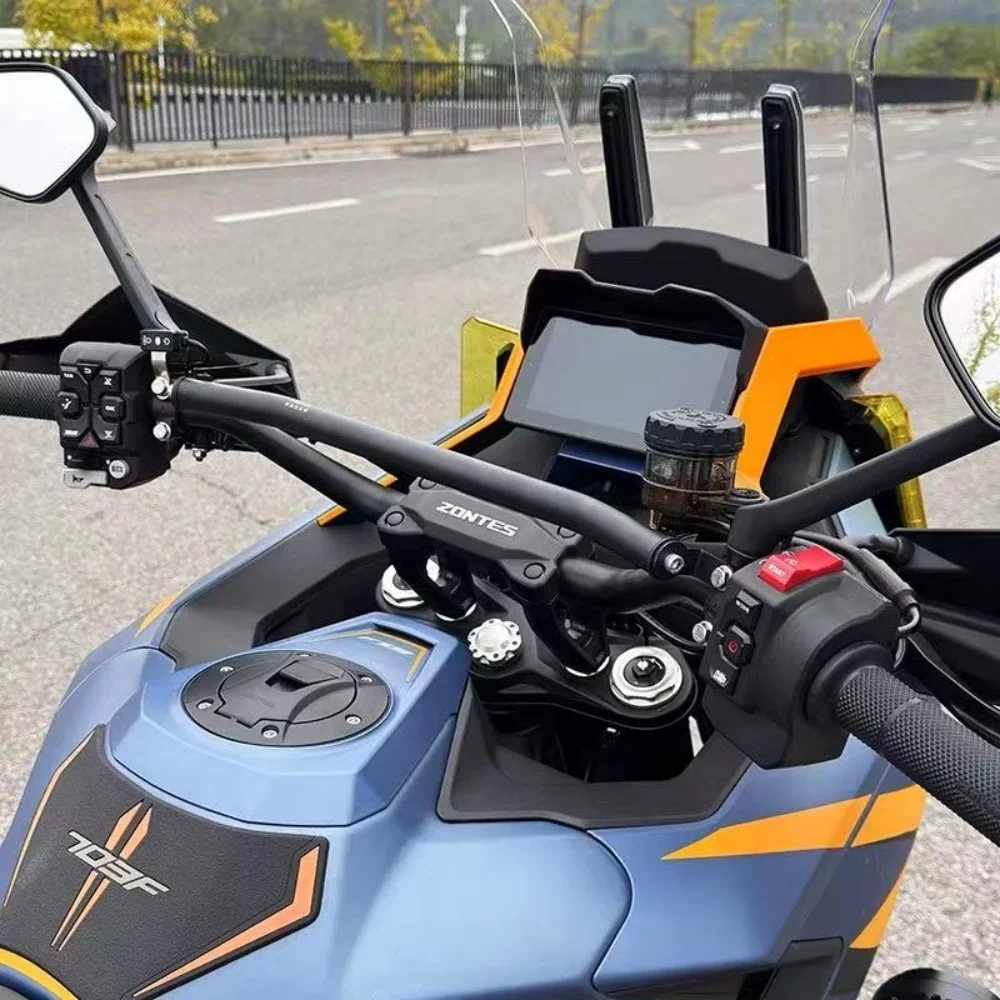 For ZONTES 703F, accessory bike handlebar bar extension, motorcycle phone holder, front extension bracket, navigation frame