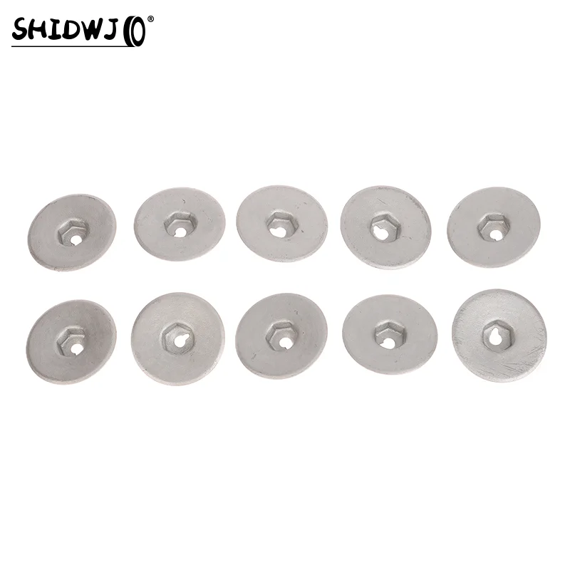 10Pcs/set Auto Metal Fasteners Insulation Panel Fastener Washers For Mini Vehicles 07146949380 Accessories