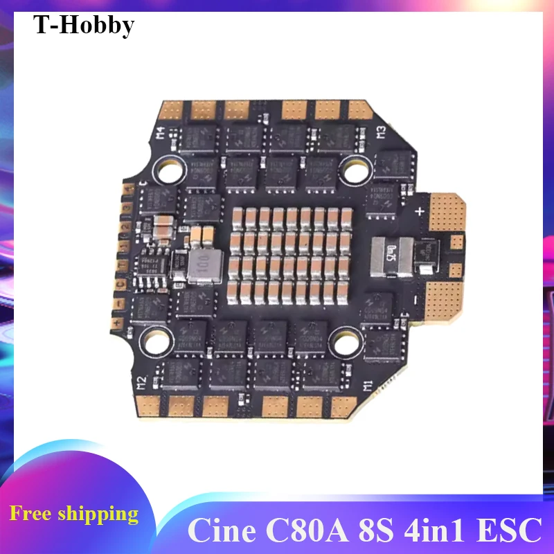 

T-MOTOR HOBBY Cine C 80A C80A 4IN1 4-8S Blheli32 Dual Mosfets CINE Series ESC Electronic Speed Controller Drone Plane Quadcopter