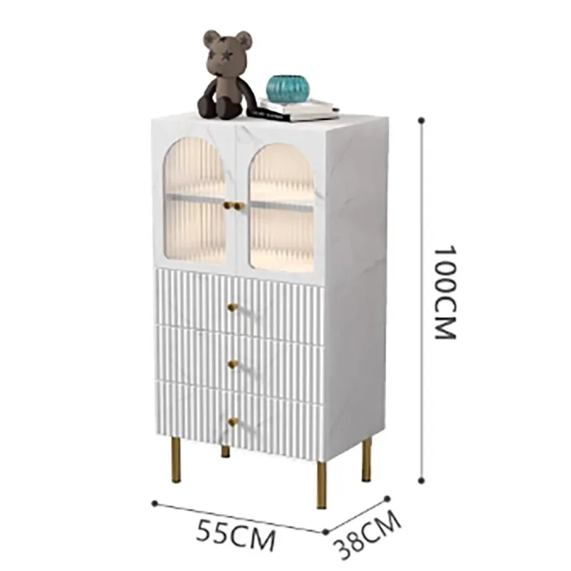 Hidden Storage Furniture Living Room Cabinets Cream Wind Small Apartment Chest Drawers Bedroom Trendy Vitrinas Home Furniture