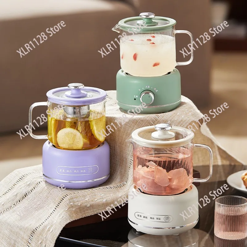 

Portable Glass Health Tea Kettle Office Flower Tea Cooker Electric Water Boiler Gift Box Set
