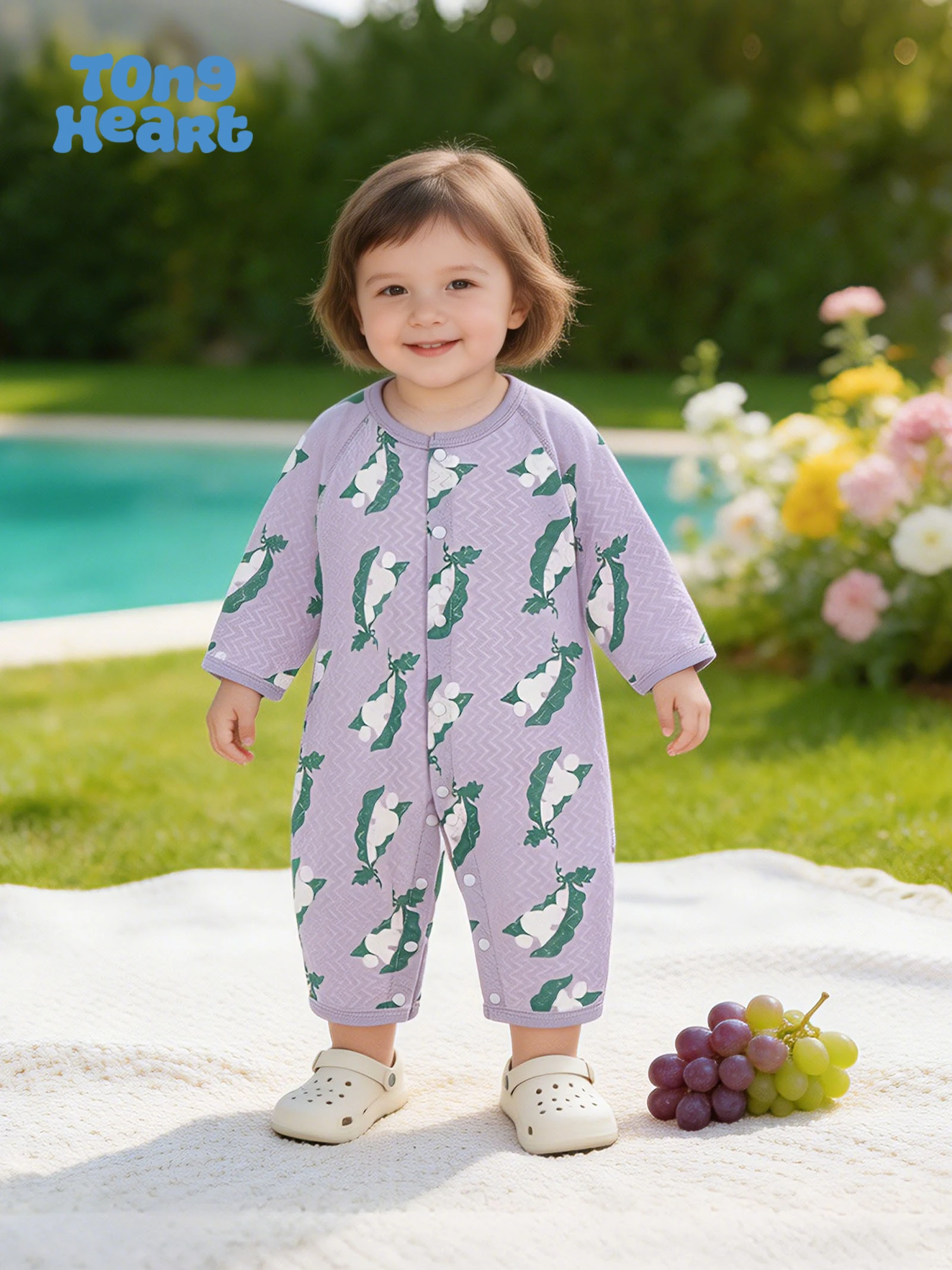 Baby One-Piece Suit, Summer Baby Clothes, Newborn Onesie, Crawling Suit, Sleeping Suit, Long-Sleeved Air-Conditioning Suit