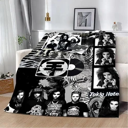 Tokio Hotel Band Bedruckte Decke, Picknickdecken, warme Decke, weiche und bequeme Decke, Zuhause, Reisen, Geburtstagsgeschenk