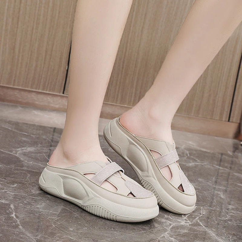 

Summer Shoes Women Fashion Casual Closed Toe Slippers Sandals Ladies Comfort Summer Mules Woman Footwear Zapatos De Mujer