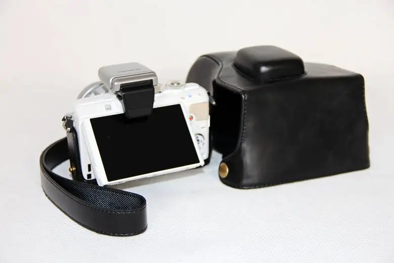 Leather Hard Camera case bag Grip strap for OLYMPUS Pen E-PL7 EPL7 E-PL8 EPL8 E-PL9 EPL9