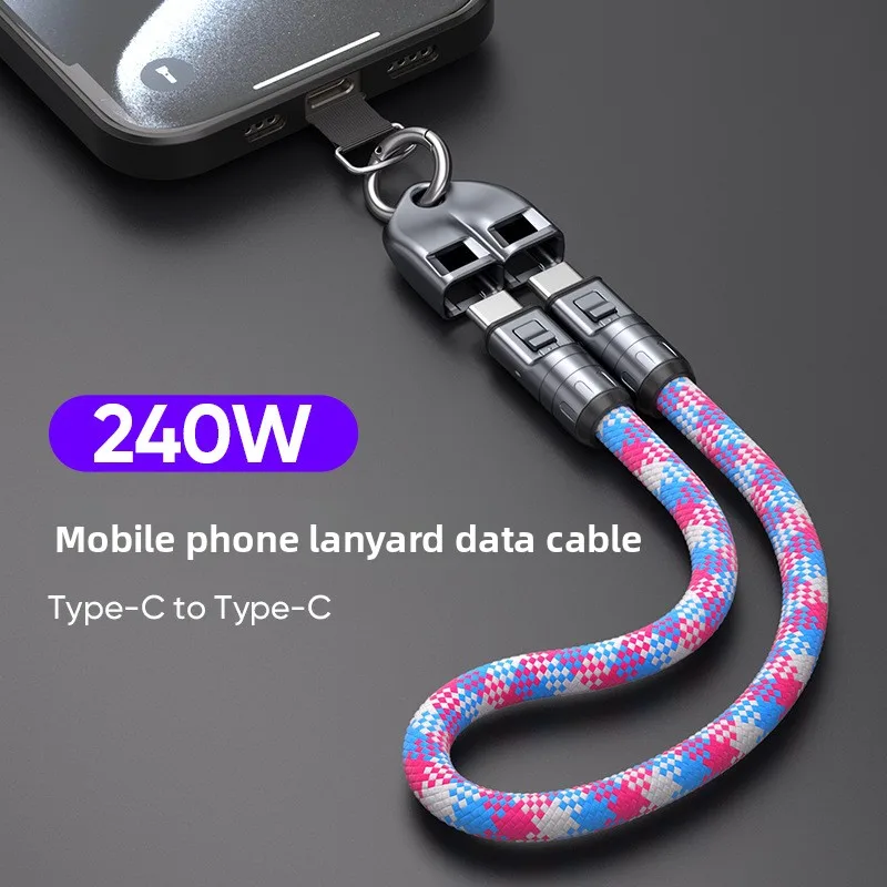 

Mobile Phone Hanging Charge Cable PD240WS 2in1 Woven Ultra Fast Data