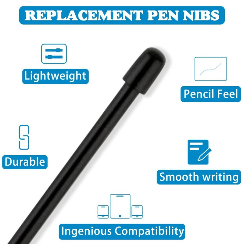 ABZY-10Pcs/Lot Standard Pen Nibs Replacement For Wacom PTH-460,PTH-660,PTH-860,DTH-1320,DTH-1620 Pens With Removal Tool